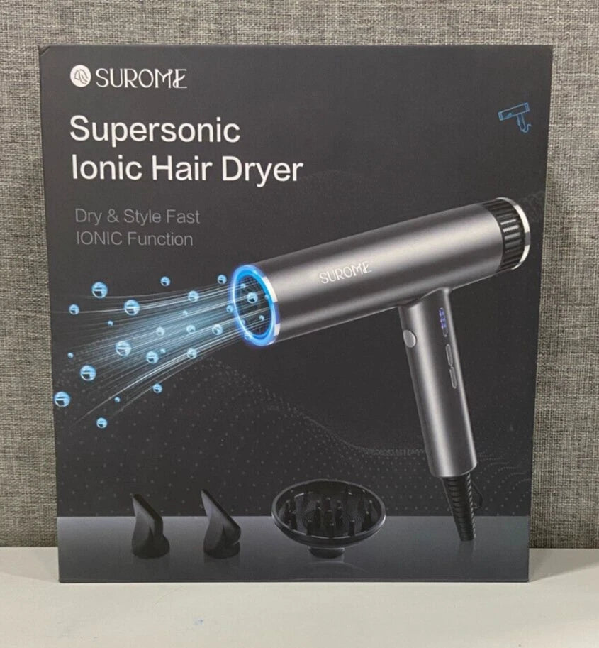 Surome Supersonic Ionic Hair Dryer 1650Watt 110,000 RPM