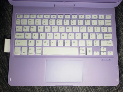 Chesona iPad Pro 11 Keyboard Case Color Purple 360 Rotatable Cover