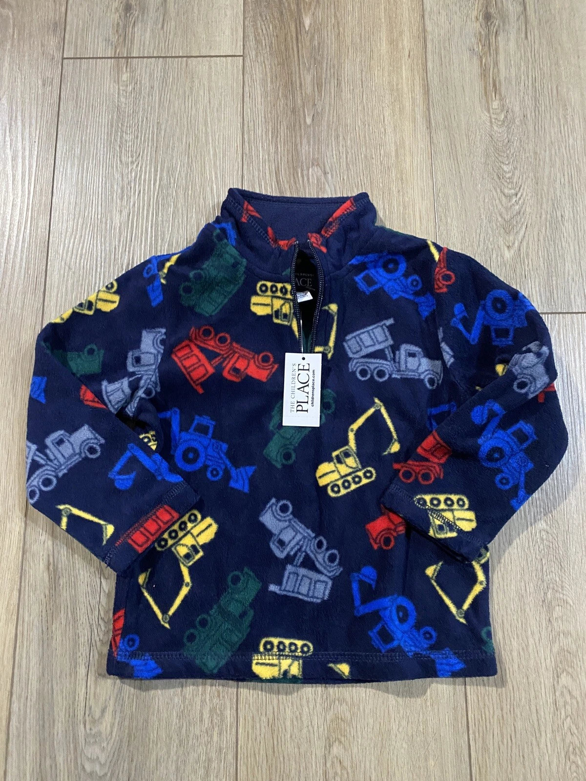 Toddler Boys Construction Glacier Fleece Half Zip Pullover