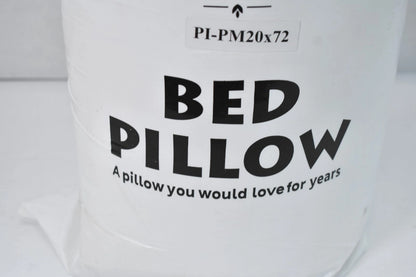 Acanva Home Collection Bed Pillow 20" x 72" White Bedding Sleep PI-PM20x72