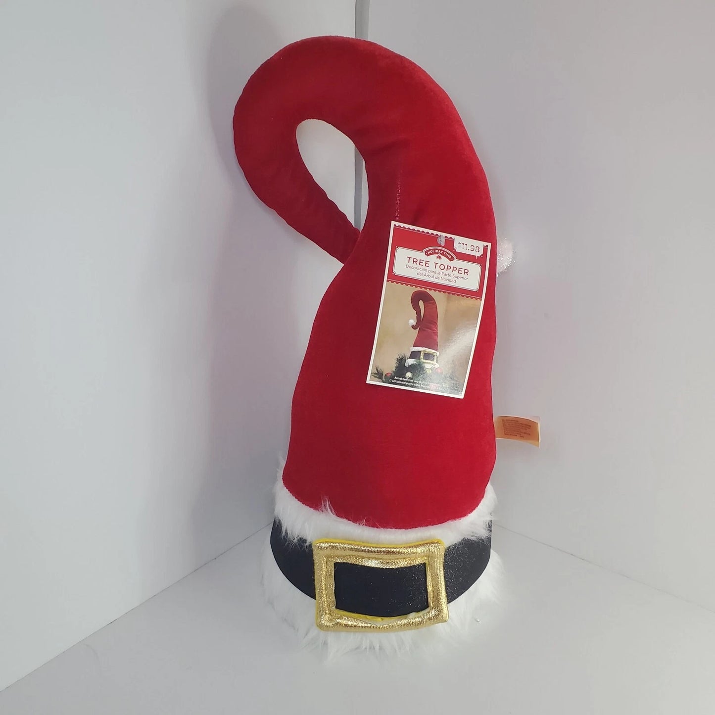 Santa Hat Christmas Tree Topper Grinch Holiday NWT 18" Tall Bendable