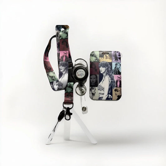 Swifti Taylor Swift Themed Fan ID Holder with Lanyard Retractable Card Holder