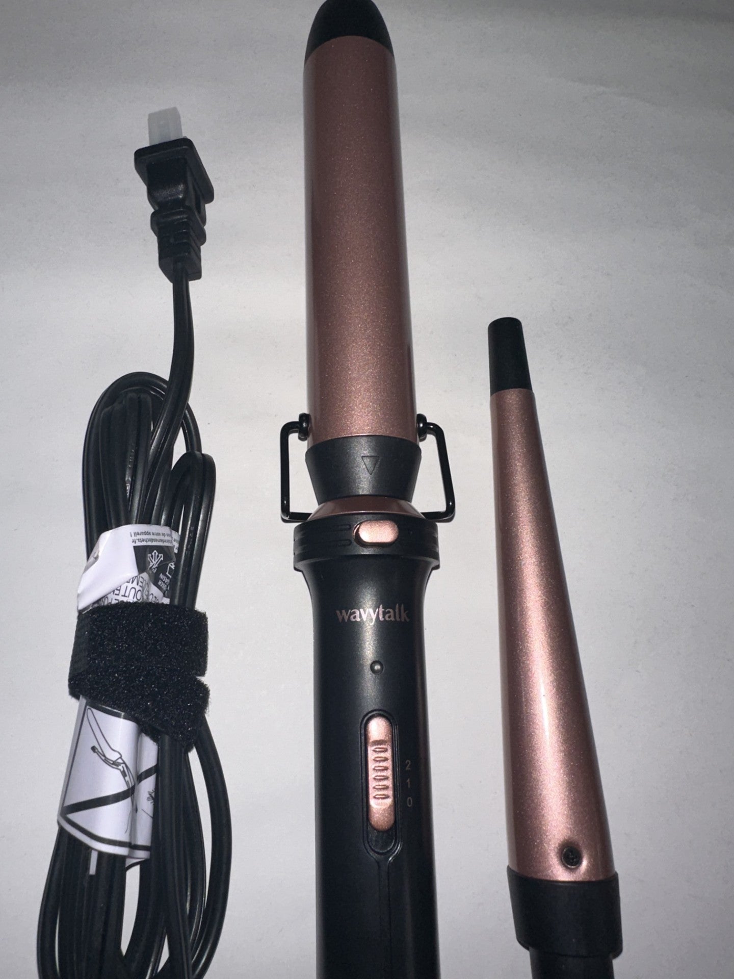 Wavytalk Curling Iron 2pc Ceramic Curling Wand (0.35"-1.25) Instant Heat Up, Dual Voltage Hair Curler